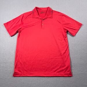 Nike Golf Tour Performance Polo Shirt Men M Red Graphic Collar Lightweight